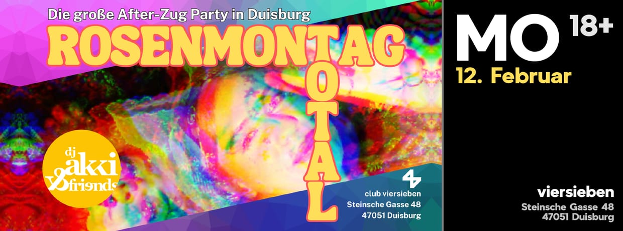 Rosenmontag Total • 12.02 w. DJ Akki