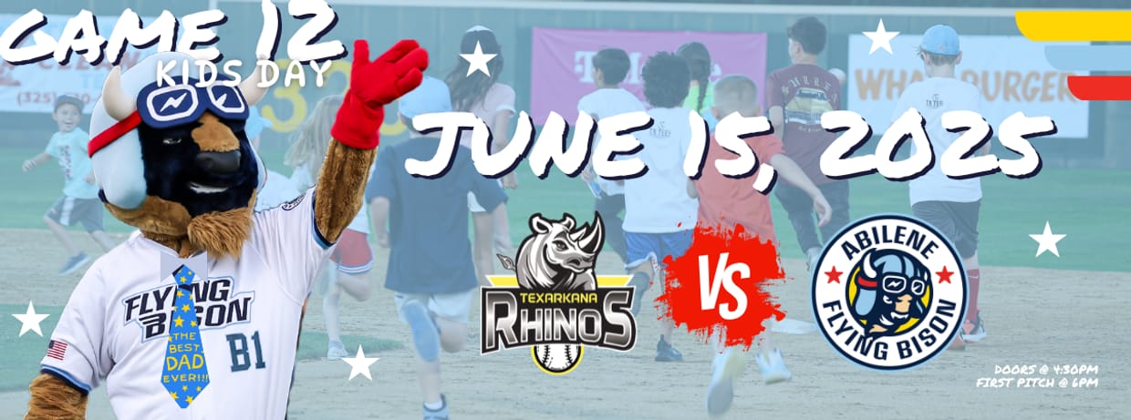 POSTPONED JUNE 15TH - Texarkana Rhinos vs. Abilene Flying Bison