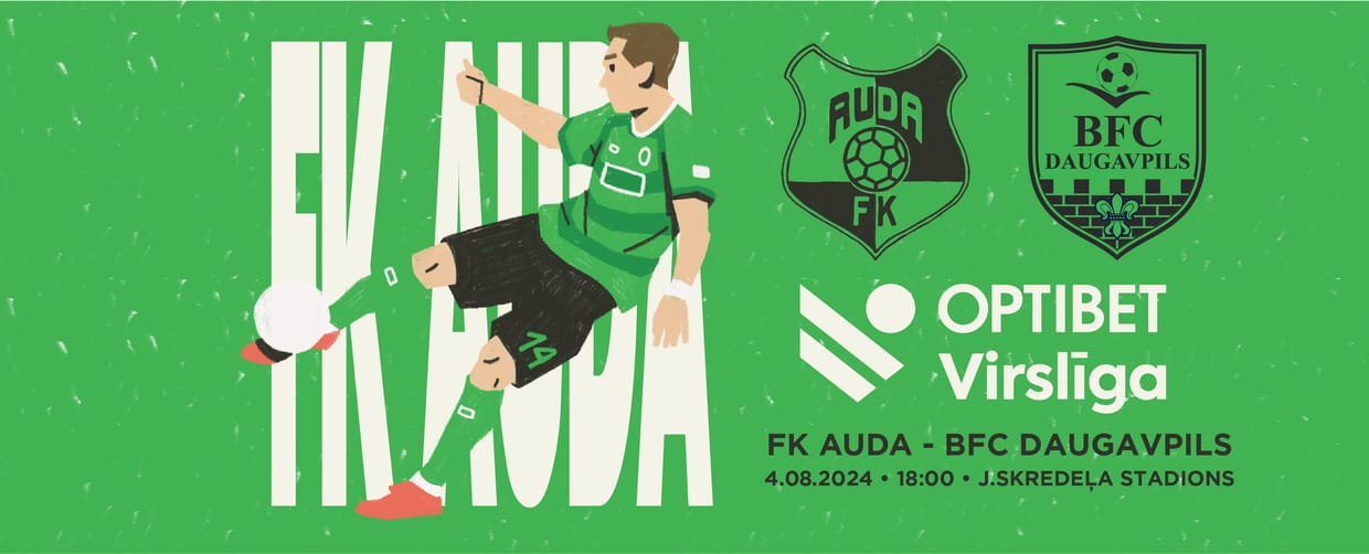 Tonybet Virslīga: FK AUDA – BFC Daugavpils
