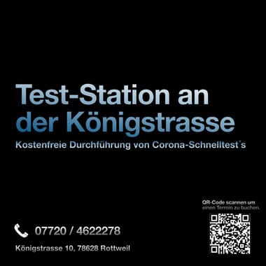 Test-Station an der Königstrasse (Montag, 17.01.2022)  