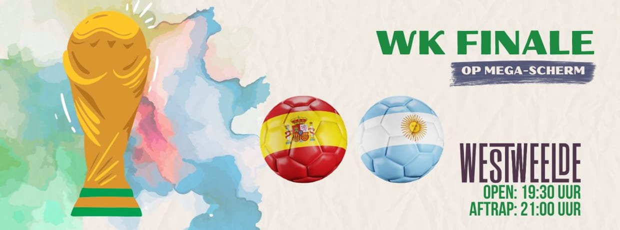 WK finale Spanje-Argentinië op Megascherm bij WestWeelde