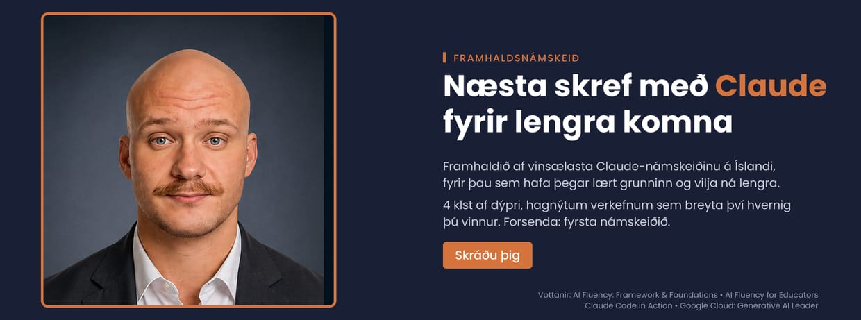 Framhaldsnámskeið í Claude