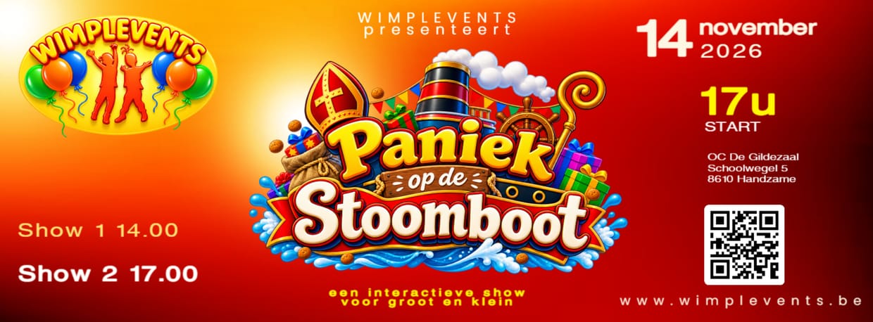 Sinterklaasshow Wimplevents - 14 november 2026 om 17u