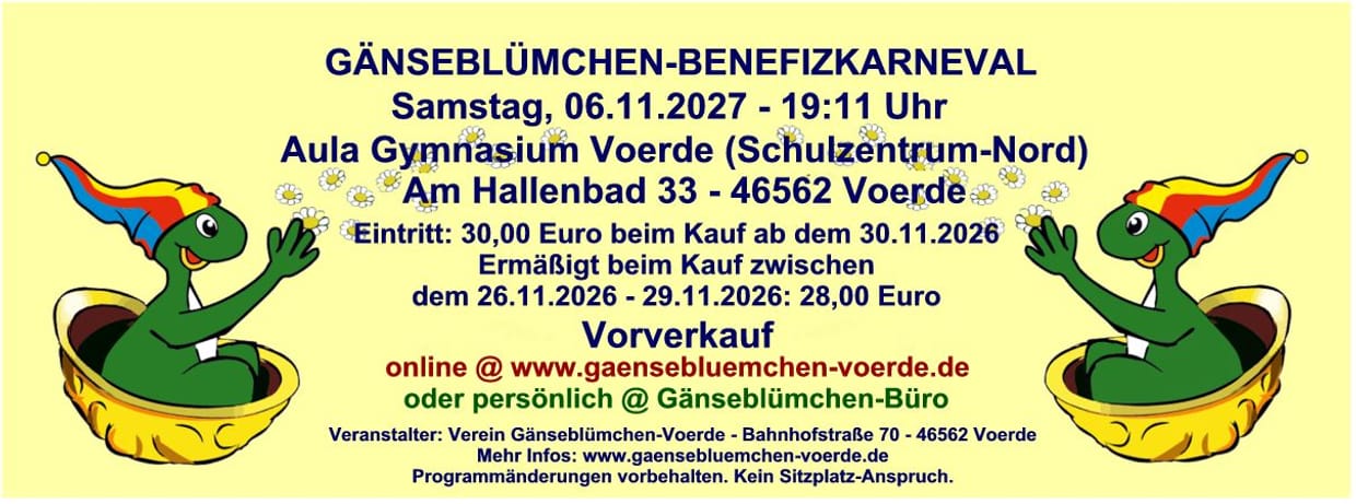 Gänseblümchen-Benefiz-Party 2027/2028