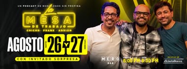 LA MESA DE TRABAJO EN VIVO EN MERO BAR Pasado 26 y 27 de agosto