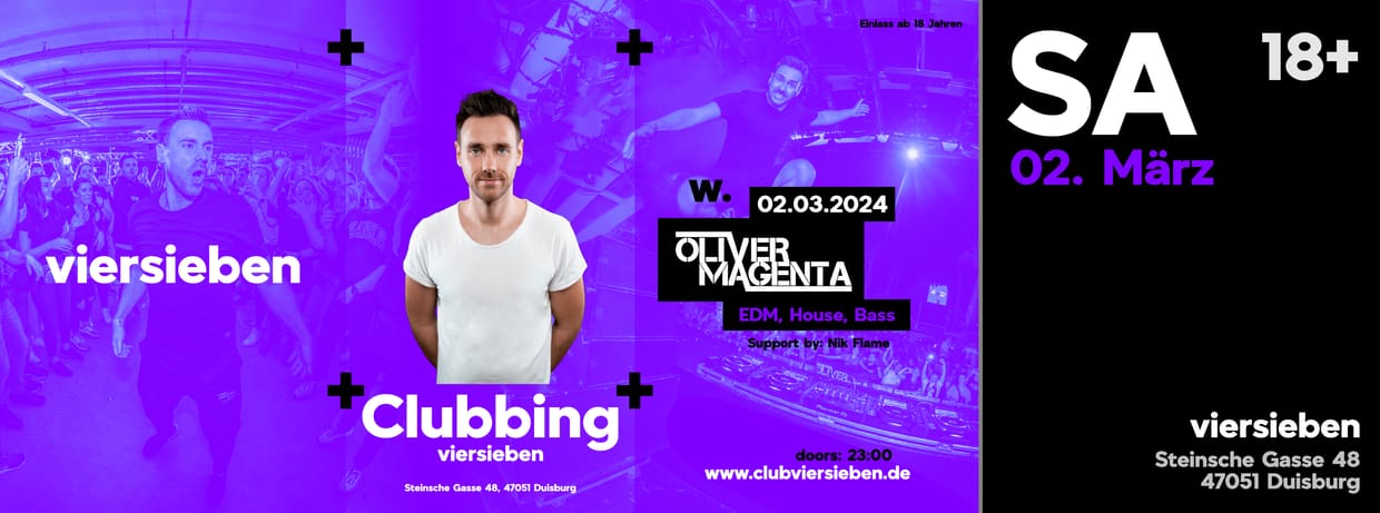 viersieben Clubbing • 02.03 w. Oliver Magenta