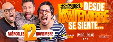 MONOLOGOS SIN PROPINA: DESDE NOVIEMBRE SE SIENTE... (EN MERO BAR)
