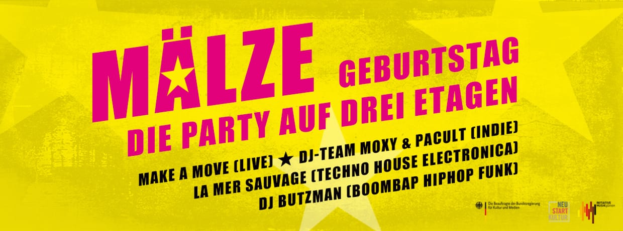 MÄLZE-GEBURTSTAG: DIE PARTY AUF DREI ETAGEN