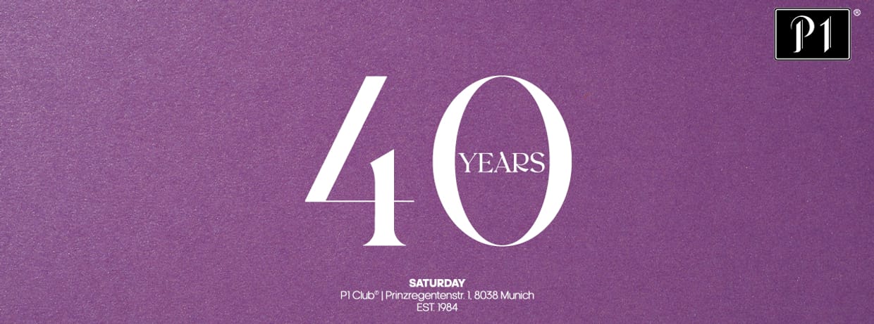 40 YEARS - P1 - SATURDAY