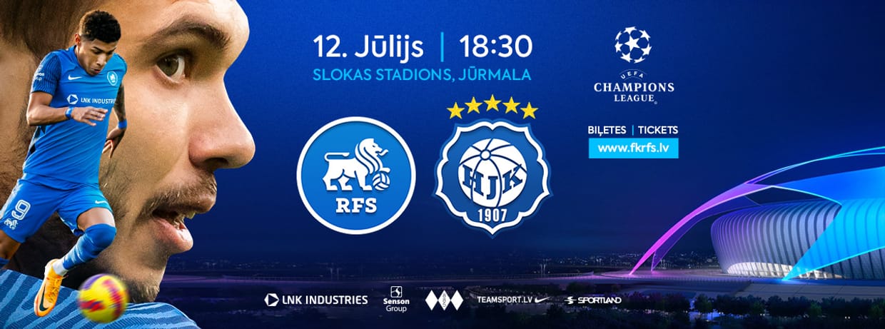 UEFA Čempionu līga: RFS - HJK (Somija)