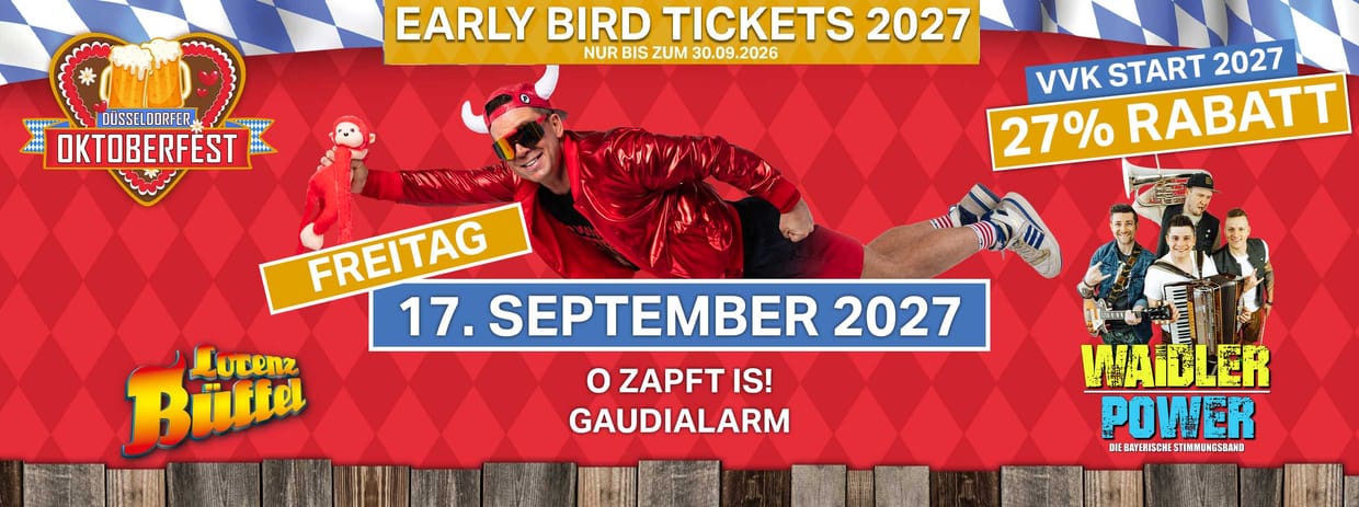 Fr, 17.09.27 - O ZAPFT IS mit LORENZ BÜFFEL