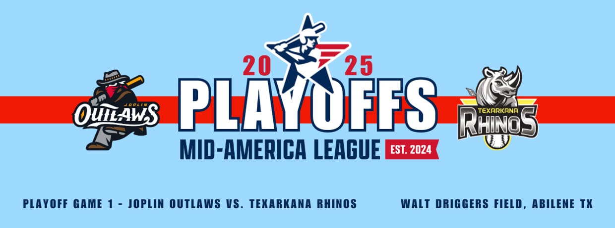 Mid-America League Playoffs - Joplin Outlaws vs. Texarkana Rhinos