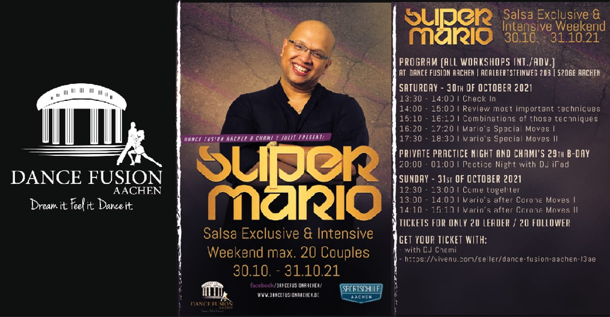 Super Mario Salsa Exclusive & Intensive Weekend in Aachen!