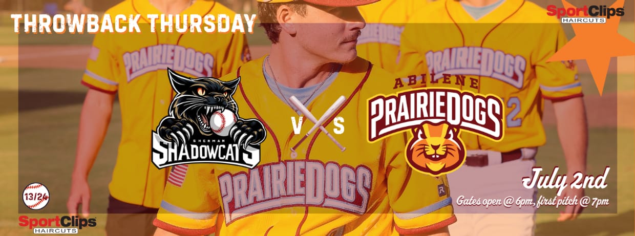 July 2nd - Sherman Shadowcats vs. Abilene Flying Bison