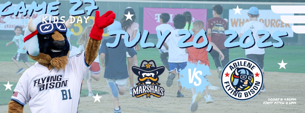 JULY 20TH - Fort Smith Marshals vs. Abilene Flying Bison