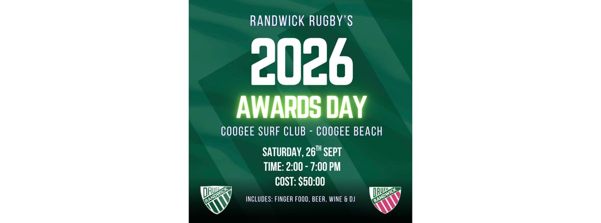 Randwick Rugby's 2026 Awards Day