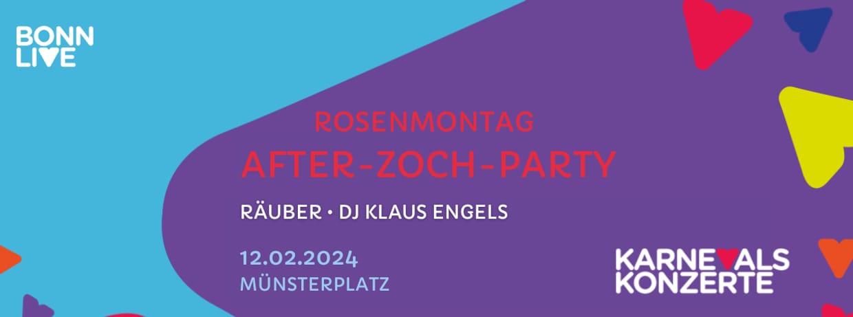 Karnevalskonzerte | After-Zoch-Party mit DJ Klaus Engels und den Räubern | Münsterplatz