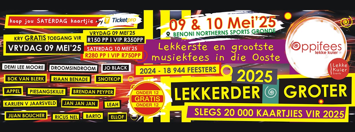 Oppifees Lekke Kuier 09 and 10 Mei 2025