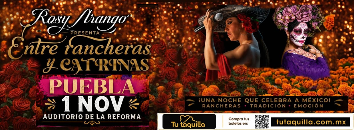 Rosy Arango entre Rancheras y Catrinas en Puebla