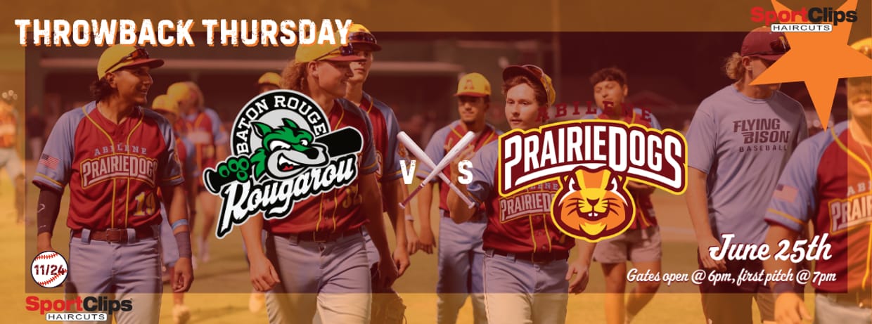 June 25th - Baton Rouge Rougarou vs. Abilene Flying Bison