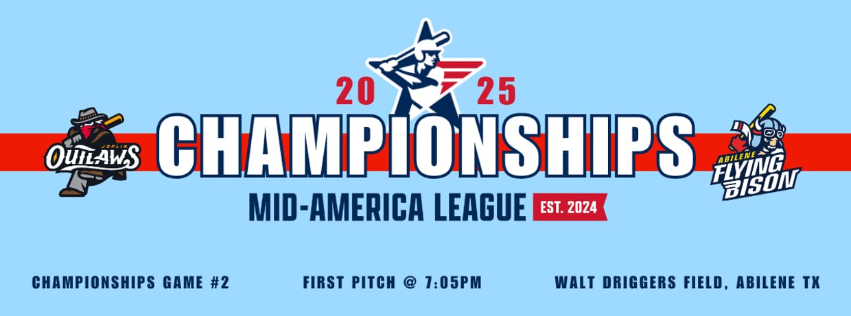Mid-America League Championship Game #2 - Joplin Outlaws and Abilene Flying Bison