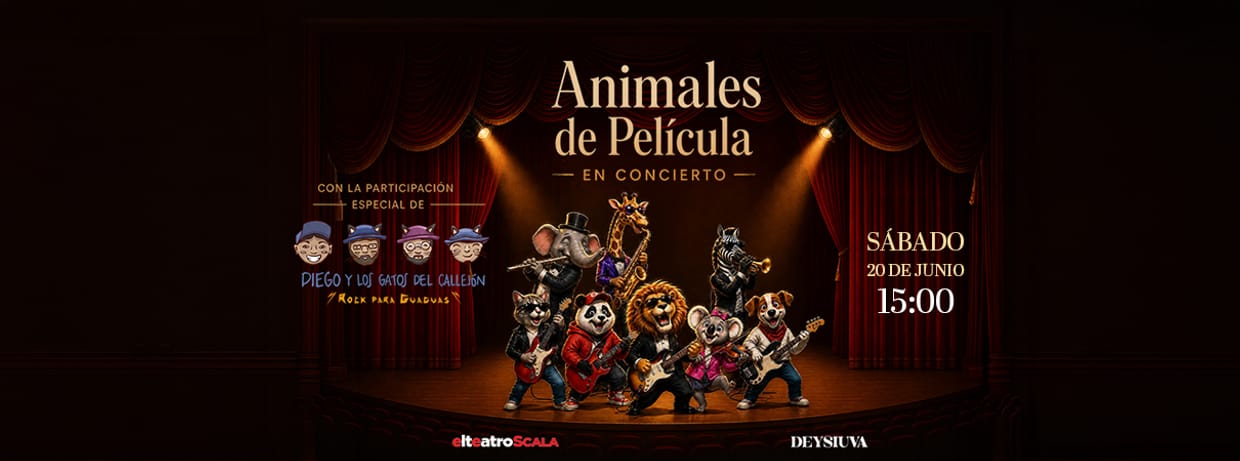 ANIMALES DE PELÍCULA SÁBADO 20 DE JUNIO 15:00