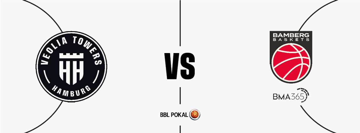 Pokal Veolia Towers Hamburg - Bamberg Baskets