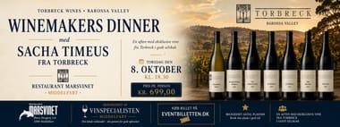Winemakers dinner med Sacha Timeus fra Torbreck Vintners