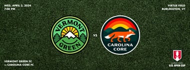 Vermont Green FC vs Carolina Core FC