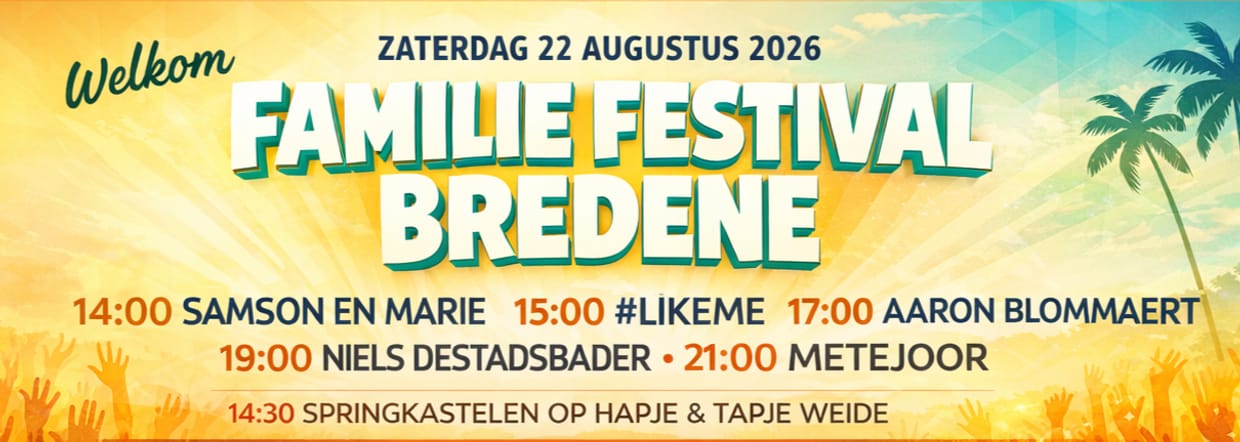 Familie festival Bredene 2026