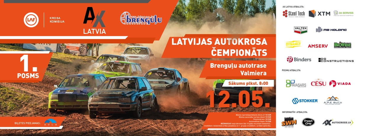 Latvijas autokrosa čempionāta sezonas atklāšana Brenguļos