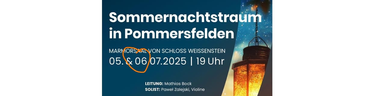Sommernachtstraum in Pommersfelden - Sonntag
