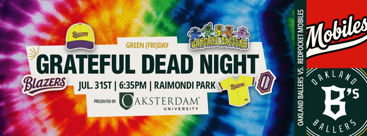 7/31/2026 Oakland Ballers vs. RedPocket Mobiles, Grateful Dead Night