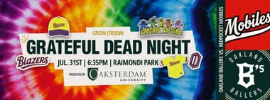 7/31/2026 Oakland Ballers vs. RedPocket Mobiles, Grateful Dead Night