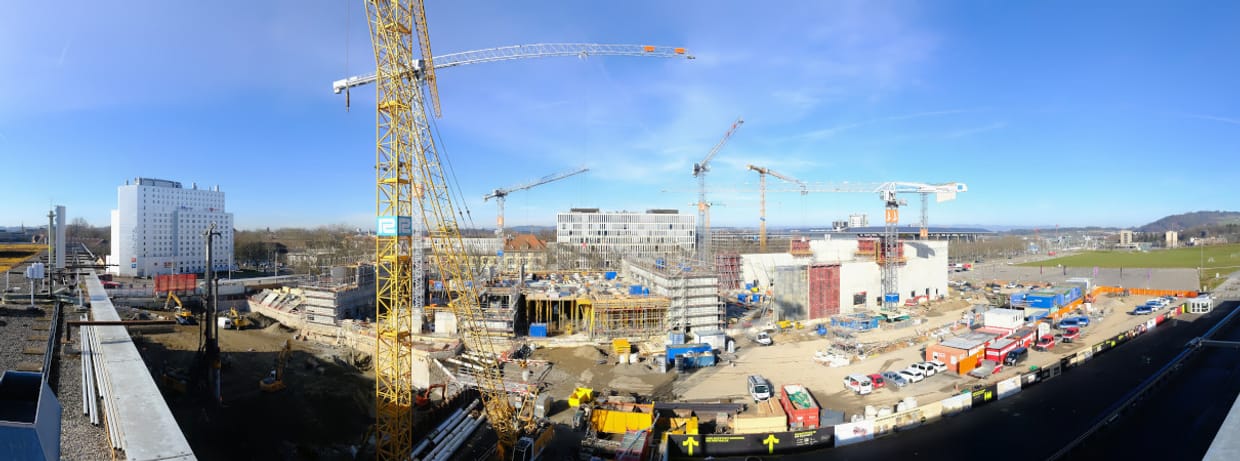Baustellenführung der neuen Festhalle