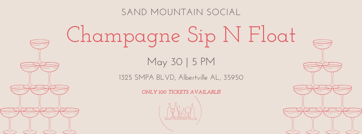 Sand Mountain Park Social Club: Champagne Sip & Float