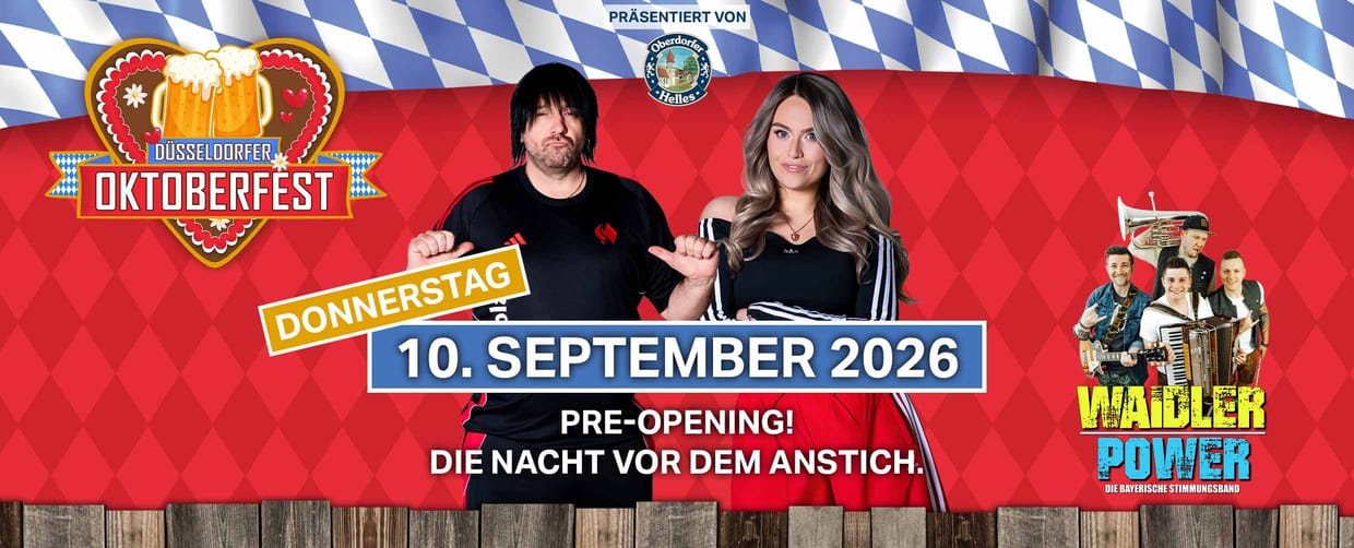 Do, 10.09. PRE-OPENING präsentiert von OBERDORFER