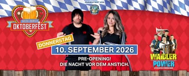 Do, 10.09. PRE-OPENING präsentiert von OBERDORFER
