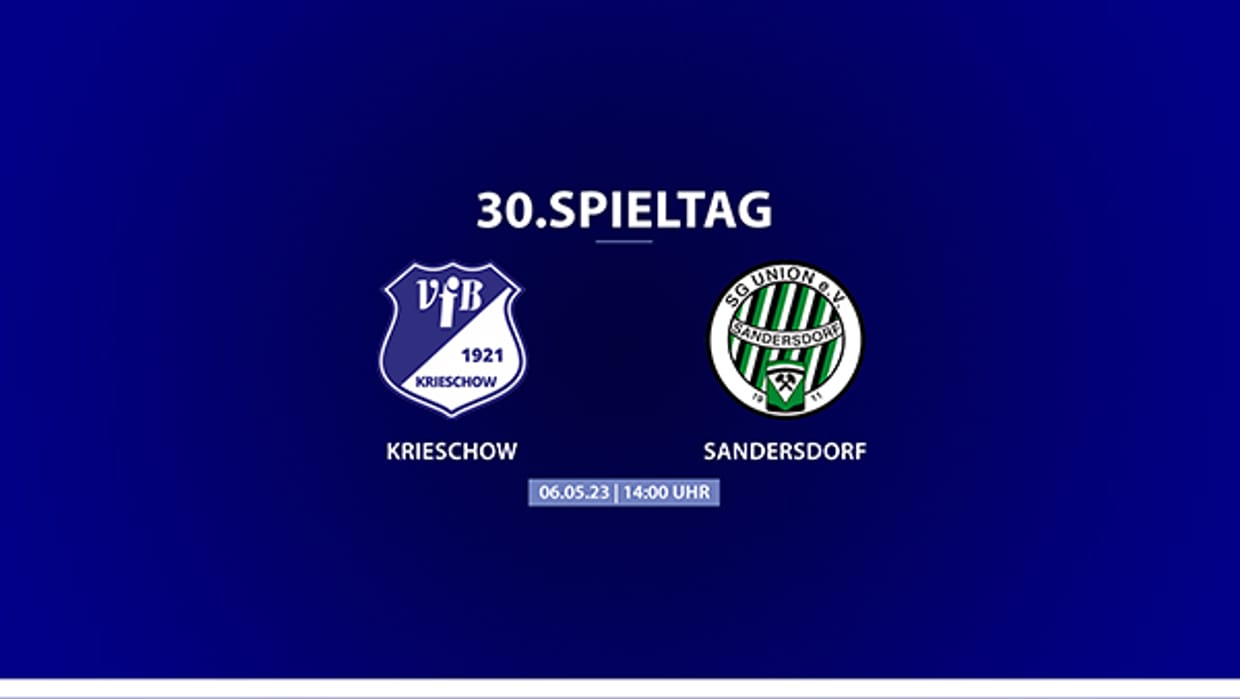 30. Spieltag VfB Krieschow - Union Sandersdorf