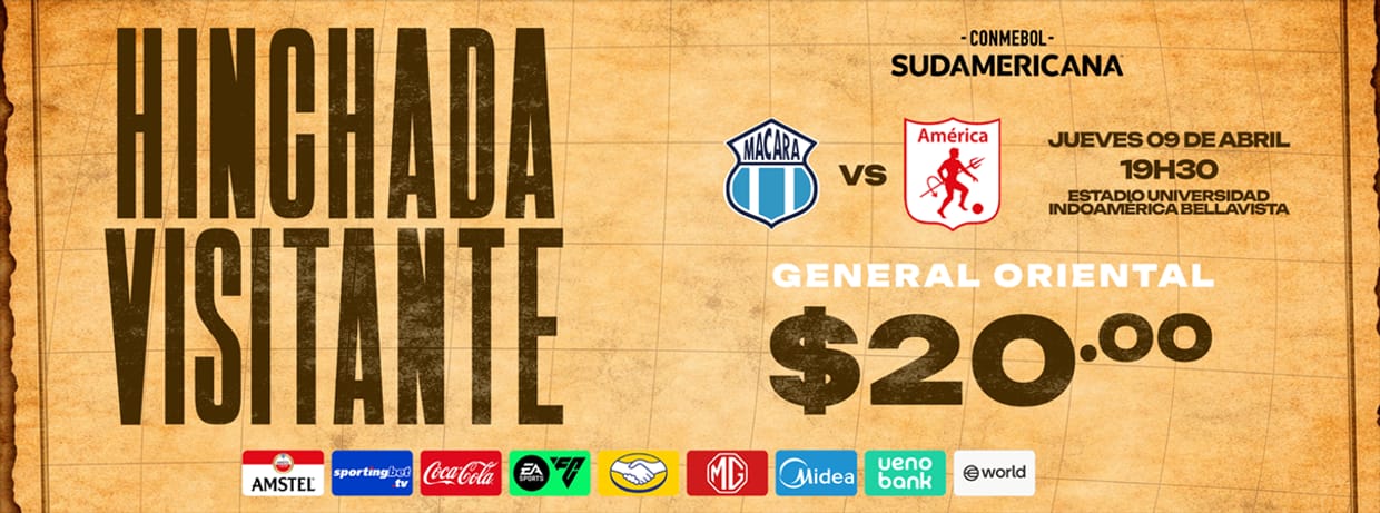 HINCHADA VISITANTE- CD MACARÁ vs AMÉRICA DE CALI