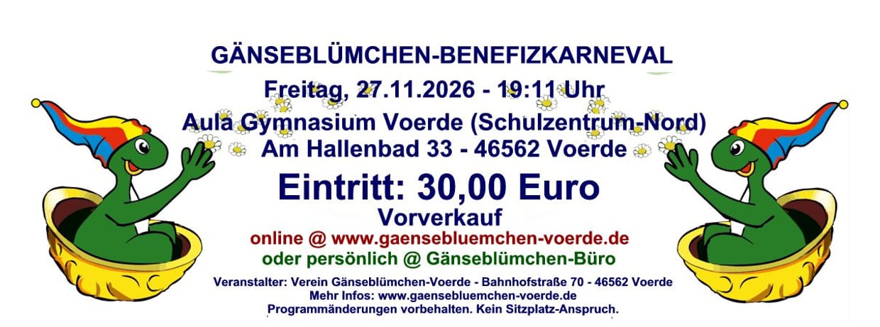 Gänseblümchen-Benefiz-Karneval 2026/2027