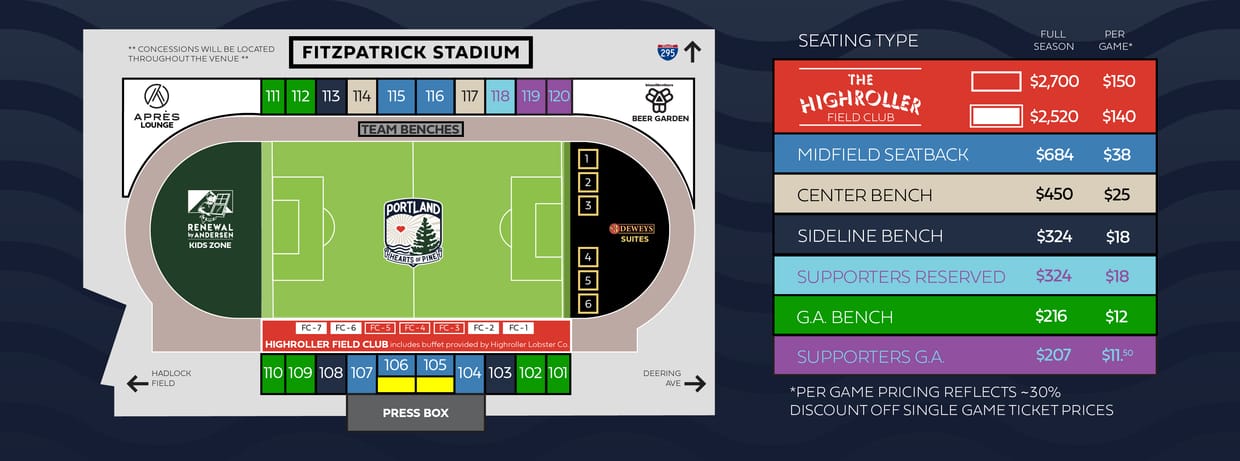 Portland Hearts of Pine 2025 Season Tickets