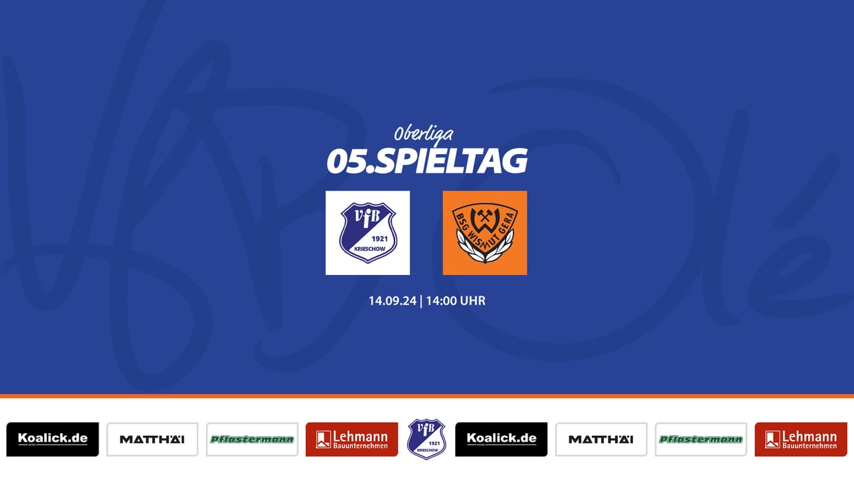 05. Spieltag VfB 1921 Krieschow - BSG Wismut Gera