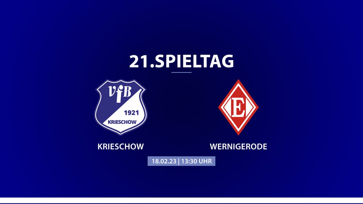 21. Spieltag VfB Krieschow - Einheit Wernigerode