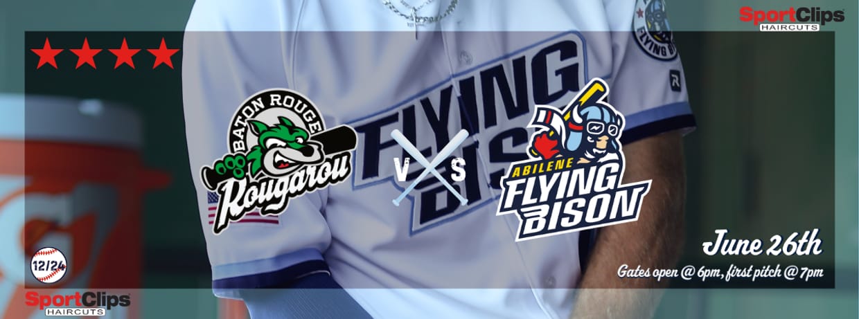 June 26th - Baton Rouge Rougarou vs. Abilene Flying Bison