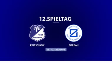 12. Spieltag VfB Krieschow - SV Blau-Weiss Zorbau