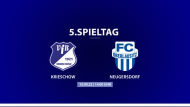 5. Spieltag VfB Krieschow - FC Oberlausitz Neugersdorf