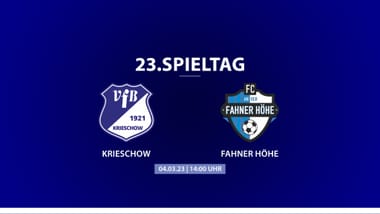 23. Spieltag VfB Krieschow - FC An der Fahner Höhe